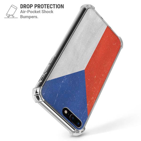 Czech Republic Flag Distressed iPhone 7/8 Plus Clear Case